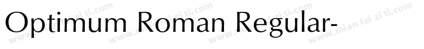 Optimum Roman Regular字体转换